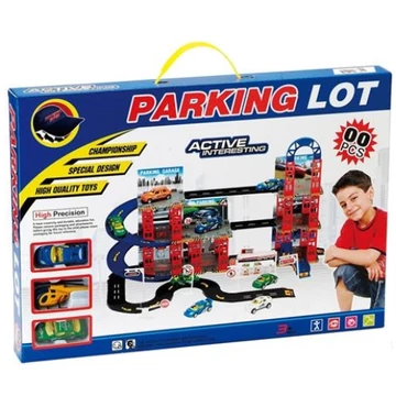 Emeletes parkoló garázs autókkal