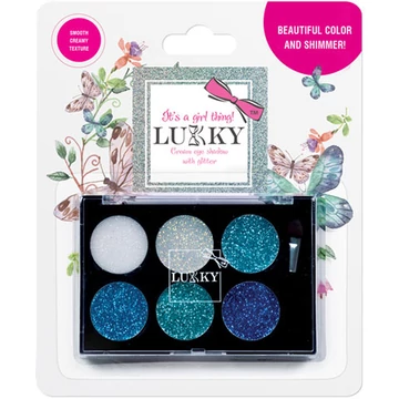 Lukky: Krémes szemhéjfesték csillámmal - kék árnyalatok