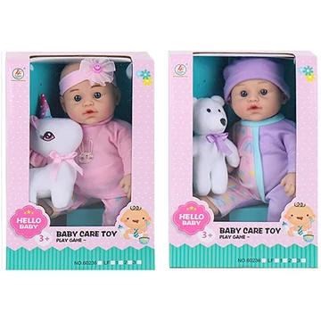 Kisbaba állatkával 30cm-es többféle 1db