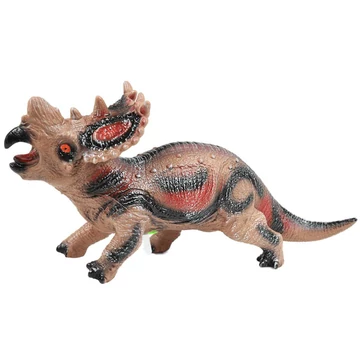 Dino World: Vinyl anyagú hangot adó Styracosaurus dinoszaurusz figura pamut töltéssel 35cm