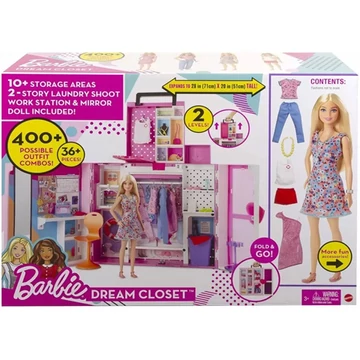 Barbie: Álom öltözőszoba szennyesledobóval - Mattel