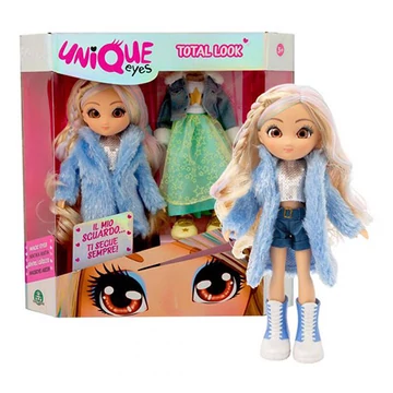 Unique Eyes Bűvös szemű baba kétféle ruhával - Rebecca