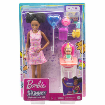 Barbie: Szülinapi bébiszitter baba lufival és kisbabával - Mattel