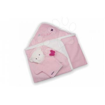 Kaloo gyerek fürdőlepedő fürdetőkesztyűvel Petite Rose-Bath Towel 969876 rózsaszín