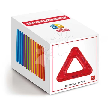 Kiegészítő mágneses építőjátékhoz Háromszög Triangle Set  Magformers 12 részes