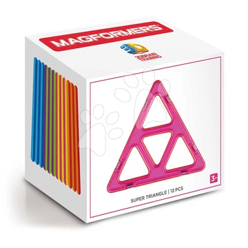 Kiegészítő mágneses építőjátékhoz Szuper háromszög Triangle Set Magformers 12 részes