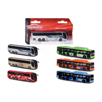 Autóbusz MAN City Bus Majorette felfüggesztéssel 13 cm hosszú 6 különböző fajta