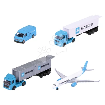 Kisautó szállító MAERSK Transport Vehicles Majorette fém 17 cm hosszú 3 fajta
