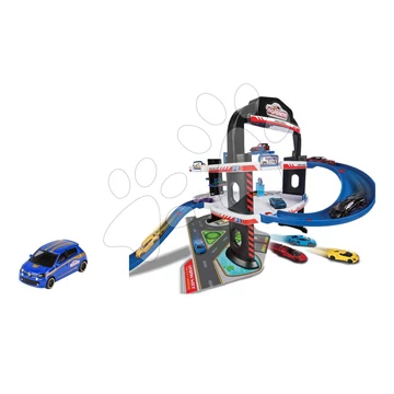 Garázs lifttel és 3 emelettel Urban Garage 60 Years Anniversary Majorette autómosóval töltőállomással és kisautóval 5 évtől