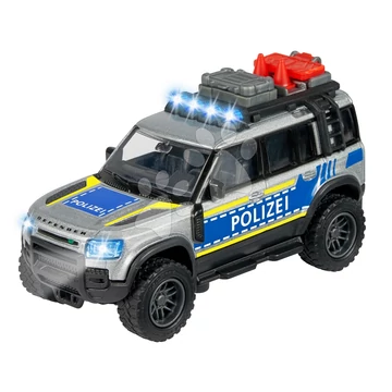 Rendőrautó Land Rover Police Majorette hanggal és fénnyel hossza 12,5 cm