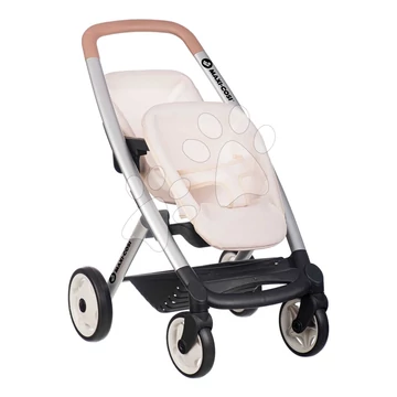 Iker babakocsi biztonsági övvel Twin Pushchair Sandy Maxi Cosi&Quinny Smoby 42 cm játékbabának 64 cm ergonomikus tolókarral