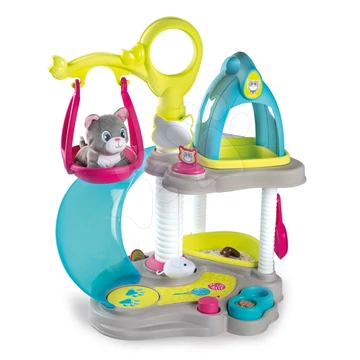 Macskaház Cat's House Veterinary Smoby elektronikus hanggal csúszdával hintával és 6 kiegészítővel