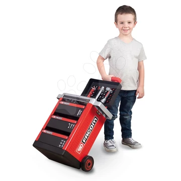 Szerelőműhely Facom Workshop Cart Smoby kerekeken 31 kiegészítővel