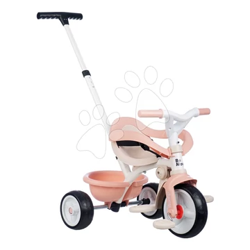 Tricikli szabadonfutó Be Move Comfort Tricycle Pink Smoby állítható tolókarral és védőkerettel és halk EVA kerekekkel rózsaszín 10 hó-tól SM740419
