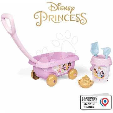 Húzható kiskocsi Disney Princess Garnished Beach Cart Smoby vödör szettel 18 hó-tól SM867023