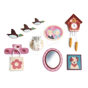 Fa dekoráció falra Wall Décor Tender Leaf Toys babaházba 10 fajta