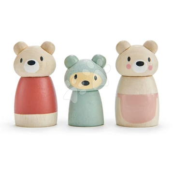 Fa mackó család Bear Tales Tender Leaf Toys apa anya kisbocs