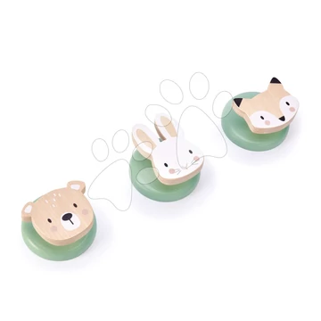 Fa ruhaakasztók gyerekeknek Forest Hook Tender Leaf Toys mackó nyuszi és róka