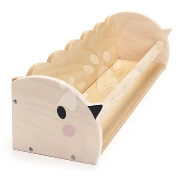 Fa polc falra Small Birdie Shelf Tender Leaf Toys könyvekre és játékokra kampókkal