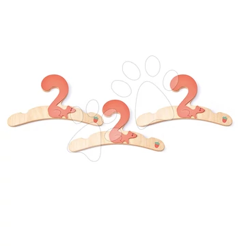 Fa ruhafogas Squirrel hanger Set Tender Leaf Toys mókussal, 3 darab a csomagban