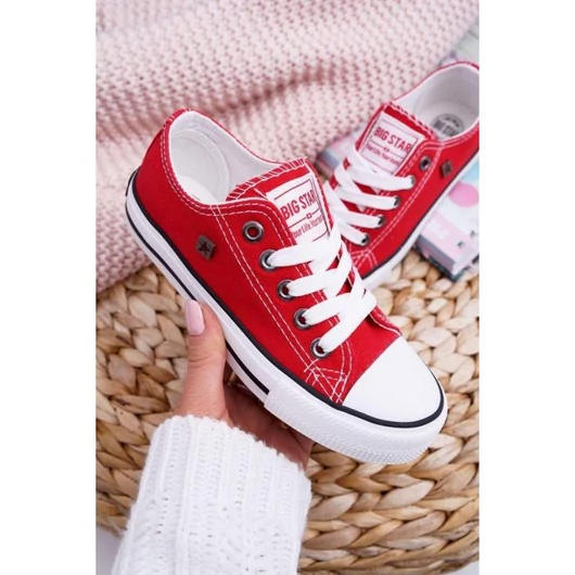 Vászon gyerek Big Star tornacipő piros színben
