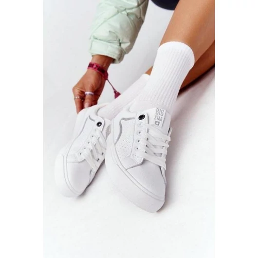 Divatos, női Big star tornacipő, fehér színben