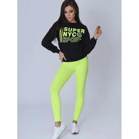 Női sport pulóverek fekete színben mintával