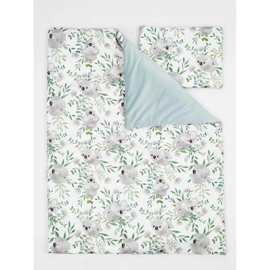 Szatén-bársony gyerek ágyneműgarnitúra, koala motívummal