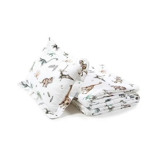 Bélelt pamut ágygarnitúra dinoszaurusz mintával