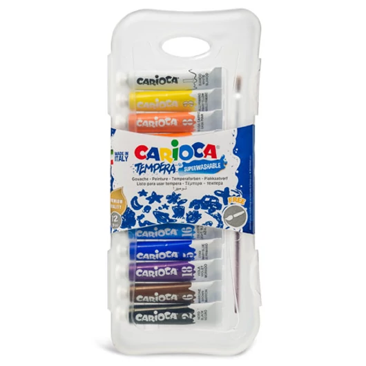 Színes tempera készlet 12db 7,5ml - Carioca