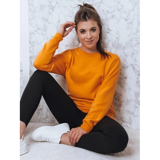 Narancssárga női pulóver kapucni nélkül