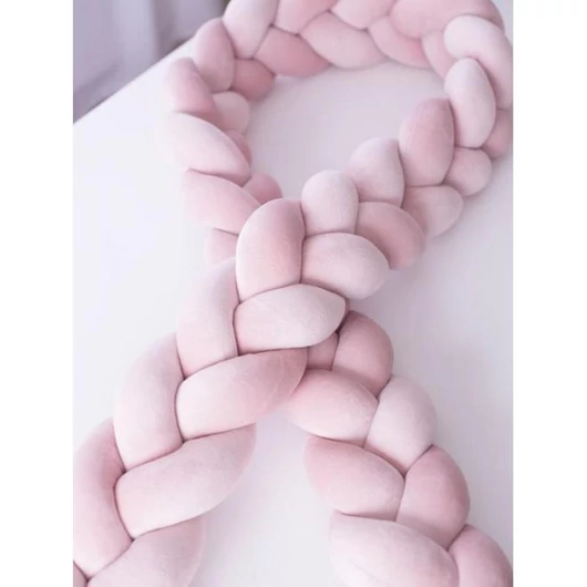 Bársony, fonott, SUPER PUHA rácsvédő, púderrózsaszín színben