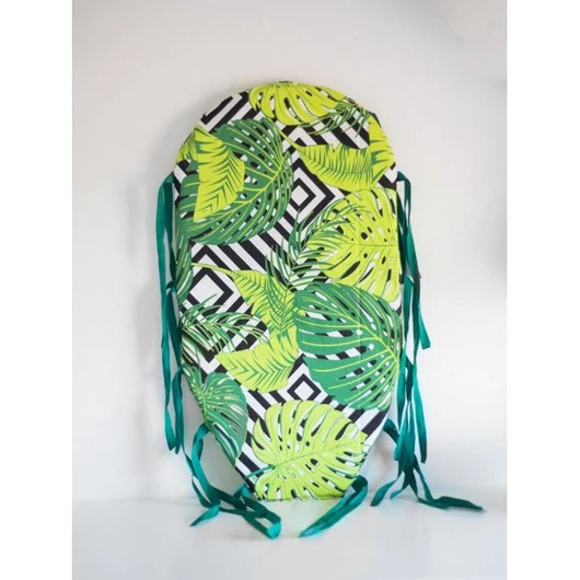 Cserélhető matrac, babafészekhez - zöld levelek