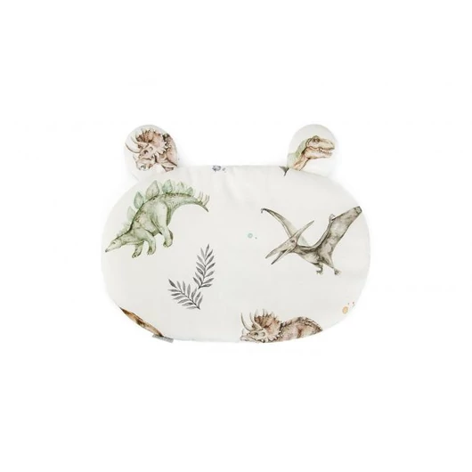 Dekoratív bambusz párna fülekkel és dinoszaurusz motívummal