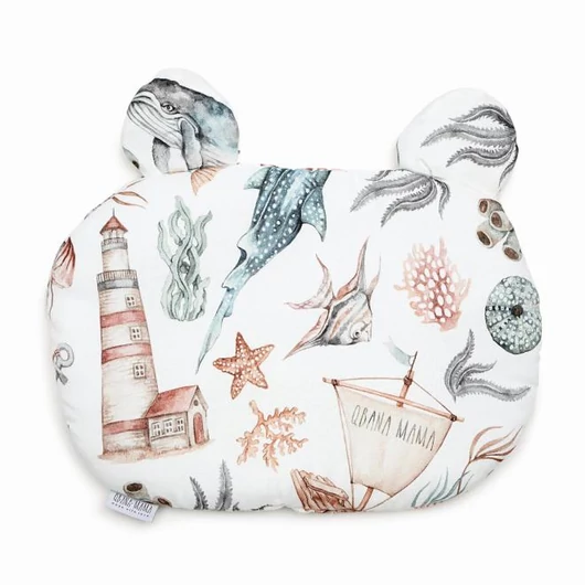 Dekoratív pamut párna fülekkel, Az óceán világa kollekcióból