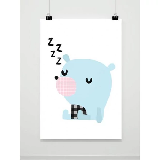 Dekoratív, fali poszter - alvó medve