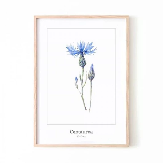 Fehér poszter virág motívummal