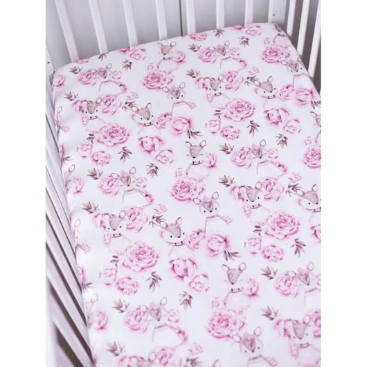 Pamut ágylepedő, gumiszalaggal - Őzike kollekcióból