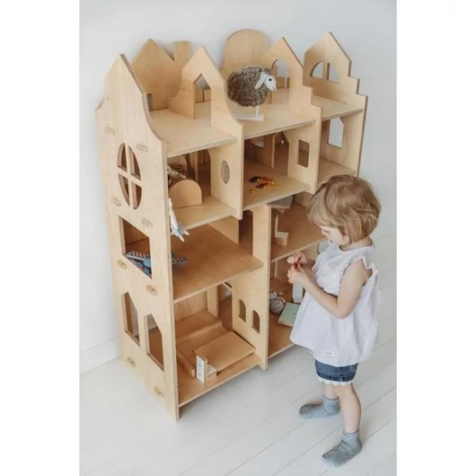 Gyerek fa paraván - babaház (4 az 1-ben)