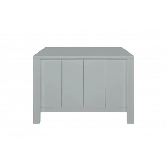 Szürke minimalista játékláda, fekete fogantyúval - ALLPIN