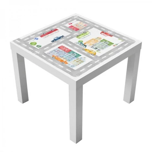 Aztal matrica, város motívummal