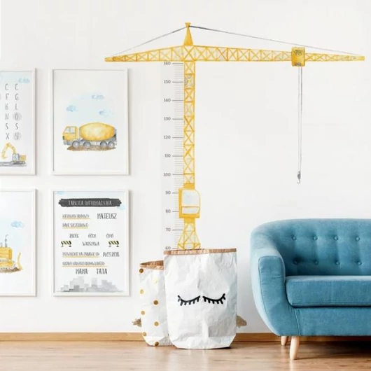 Matricás magasságmérő, daru motívummal