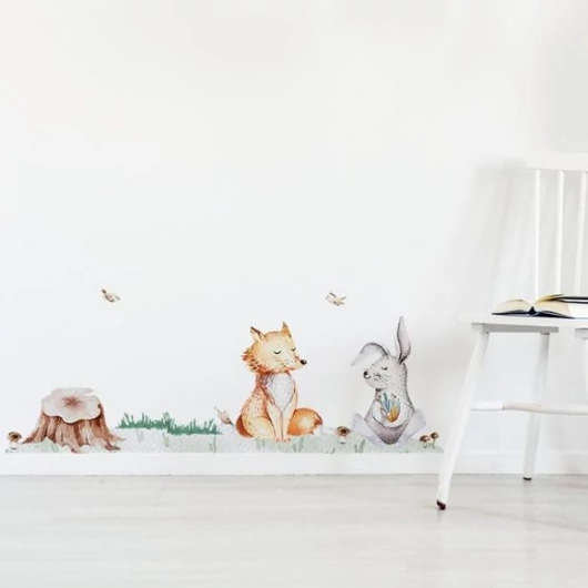 Gyerekszoba matrica, erdei rét motívummal