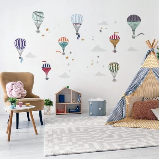 Matrica készlet, színes léggömbökkel