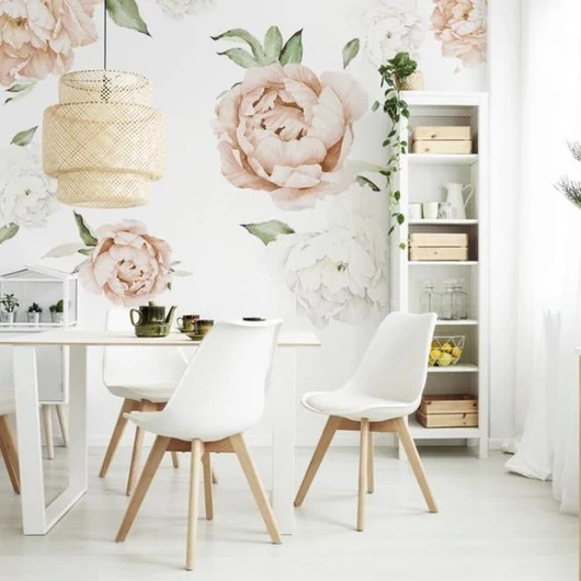 Pasztell árnyalatú, pünkösdi rózsa matrica készlet