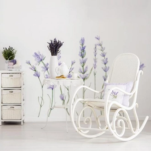 Virágos matrica készlet, levendula motívummal