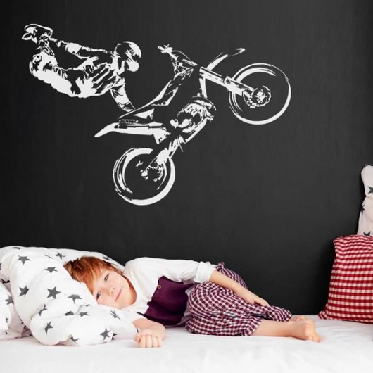 Cross motor motívummal ellátott, dekoratív falmatrica