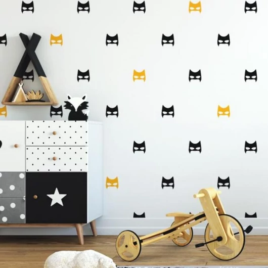 Szuperhős maszk motívummal ellátott matrica készlet - 36 db