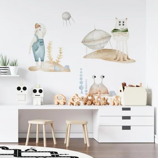 Matrica készlet, űrlény motívummal