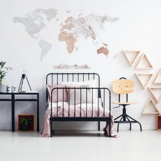 Márvány mintájú falmatrica - világtérkép